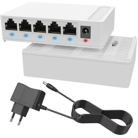 Switch Ethernet réseau 5 ports 1000 Mbps pour bureau et domicile (prise UE)