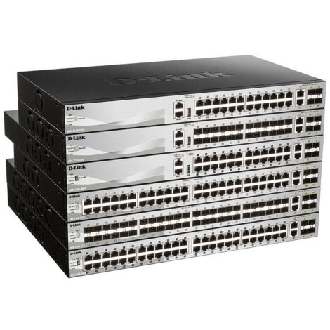 SWITCH GESTIONABLE L3 D-LINK STACKABLE DGS-3130-30PS/E 24P POE (370W) GIGA + 2P 10G + 4P 10G SFP+