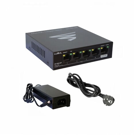 Intellinet Switch Ethernet Gigabit 8 Porte PoE+ con 2 porte RJ45 Gigabit  Uplink (561402)