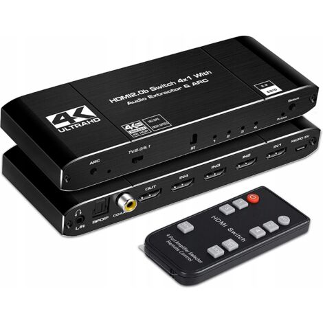 SWITCH HDMI 2.0 ESTRATTORE AUDIO SPLIT 4x1 4K