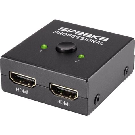 Switch HDMI SpeaKa Professional SP-7141056 2 ports utilisable dans les deux sens 3840 x 2160 pixels