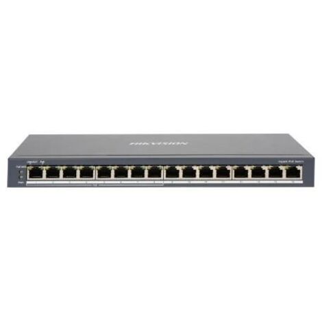 Switch Hikvision 8 Porte Gigabit PoE, RJ45 8 Gbps, 802.3af/at, Budget PoE 110W, Ideale per SOHO - DS-3E0516P-O