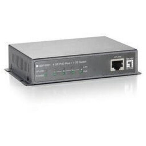 SWITCH LEVEL ONE GEP-0521 NO GESTION  5P 10/100/1000 4P POE PLUS 120W