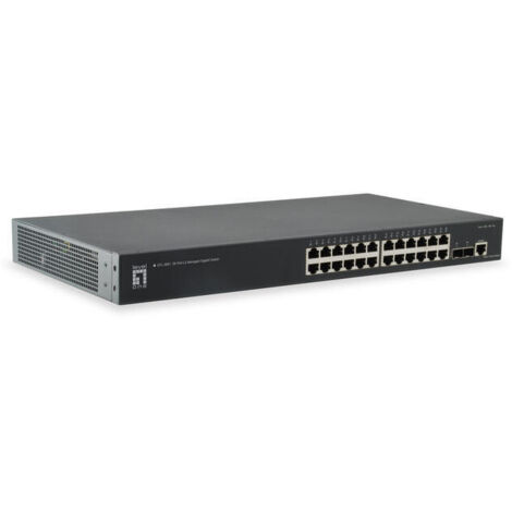 SWITCH LEVEL ONE GESTIONABLE L2 26 PUERTOS + 2P SPF+ 10GB