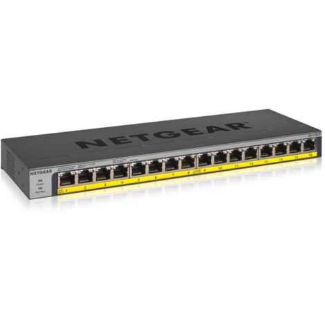 Switch Netgear GS116LP-100EUS Negro RJ-45 x 16