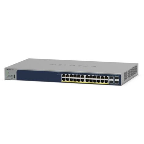 Switch Netgear GS728TPP-300EUS Gestito L2/L3/L4 Gigabit Ethernet 28 Porte PoE 380W, Supporto Power over Ethernet (PoE), Colore Grigio