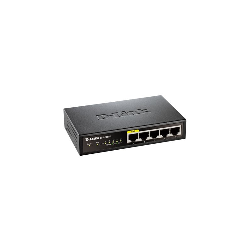 

Switch no gestionable d-link des-1005p 5p ethernet con 1poe sobremesa no rack