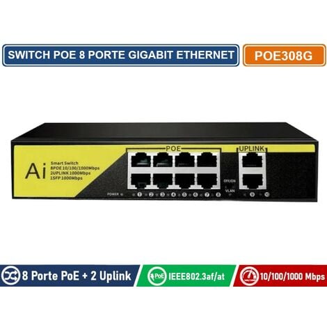 Switch Gigabit Ethernet PoE 16-Porte 10/100/1000-T + 2-Porte 100 4POWER