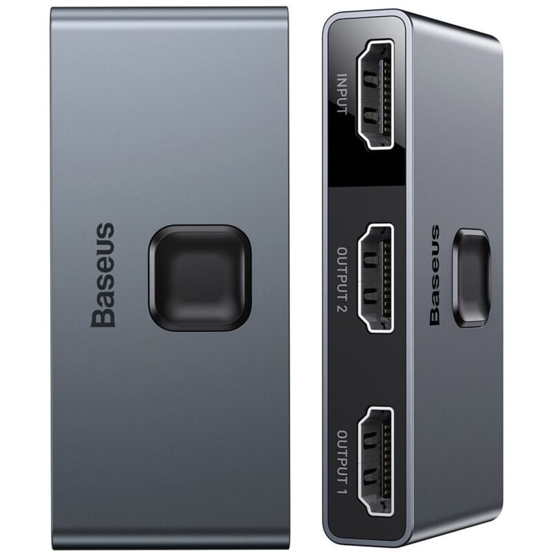 Switch répartiteur HDMI 2x HDMI 4K 30 Hz bidirectionnel gris