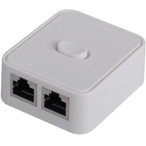Switch réseau 2 ports, RJ45, sélecteur de switch réseau 2 ports, 100 m 2 en 1 ou 1 entrée 2 sorties
