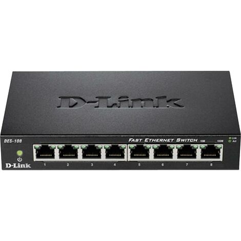 Switch réseau D-Link DES-108 8 ports 100 MBit/s