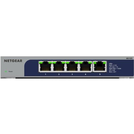 Switch réseau RJ45 NETGEAR MS105 5 ports 2.5 GBit/s R721742