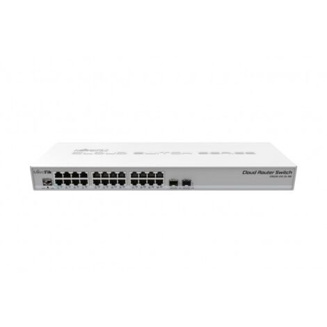 Switch Router Mikrotik CRS326-24G-2S+RM 26 Puertos/ RJ45 10/100/100/ SFP/ PoE