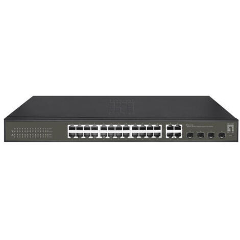 SWITCH SEMIGESTIONABLE LEVEL ONE  HILBERT 24P GIGA + 4P SFP GIGA CARCASA METALICA