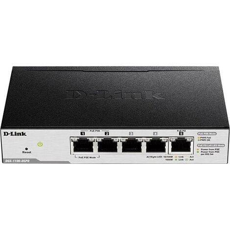 Switch Smart alimenté PoE 5 ports Gigabit D-Link S043941