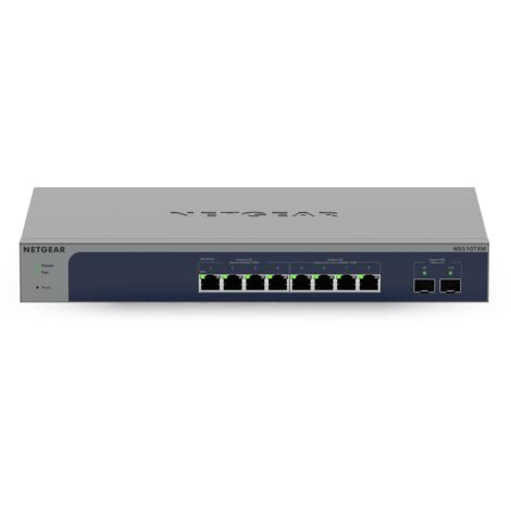 Switch Smart Manageable Pro NETGEAR 8 ports Ethernet multi-Gigabit/10G avec 2 ports SFP+ (MS510TXM)