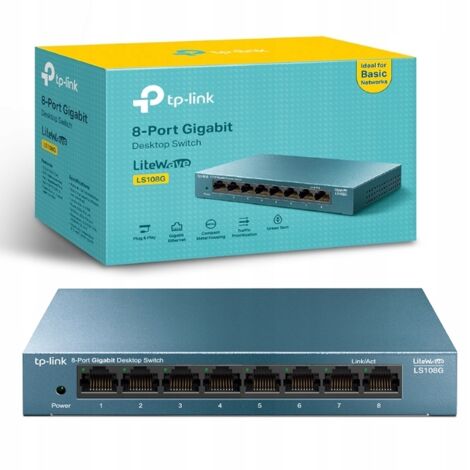 Switch TP-Link LS108G 8 Puertos/ RJ-45 10/100/1000
