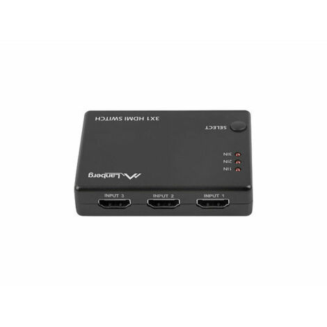 Switch video LANBERG 5 X HDMI + Micro USB Telecomando nero