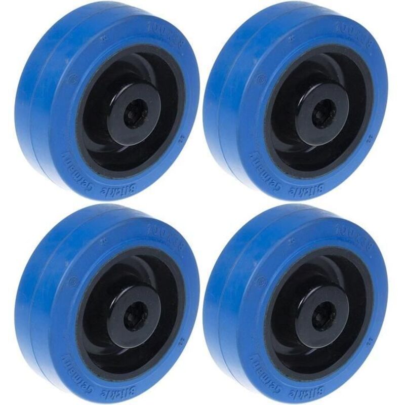 Swivel caster - BLICKLE - 80mm - Elastic rubber - Pack of 4 - Load capacity 560 kg