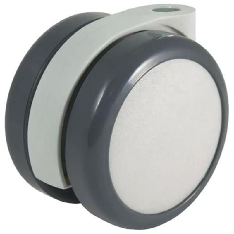 Swivel Caster - GRX6518 - Double - Rubber - Ideal for offices and medical environments