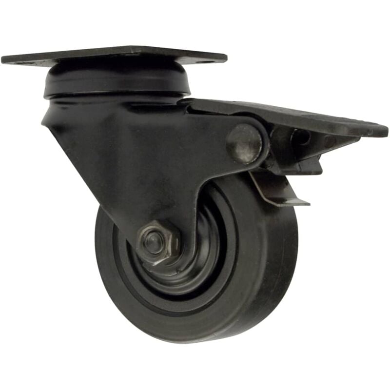 Swivel Caster Wheel with Brake 50 mm 4 pcs Black Mac Lean