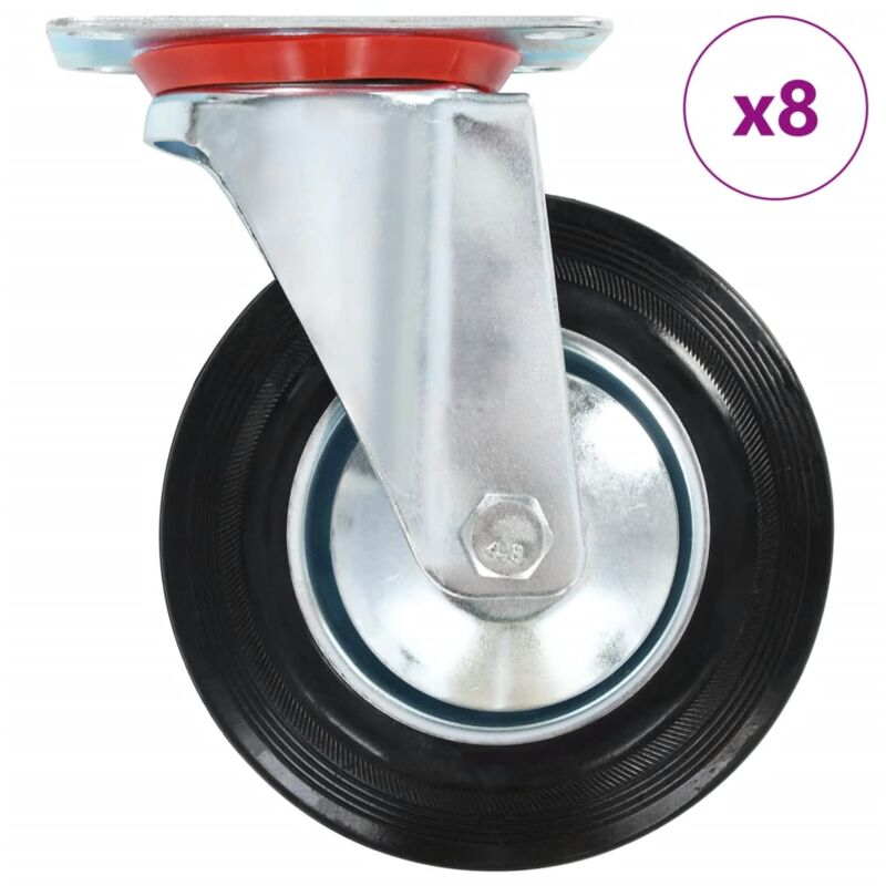 8 pcs Swivel Casters 160 mm Vidaxl