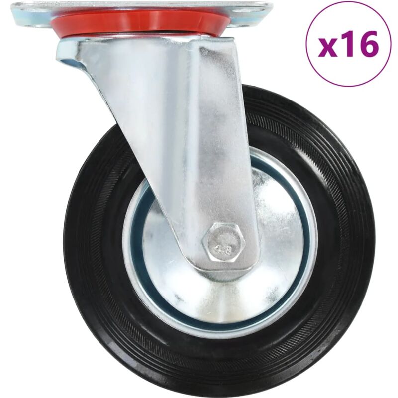 16 pcs Swivel Casters 160 mm Vidaxl