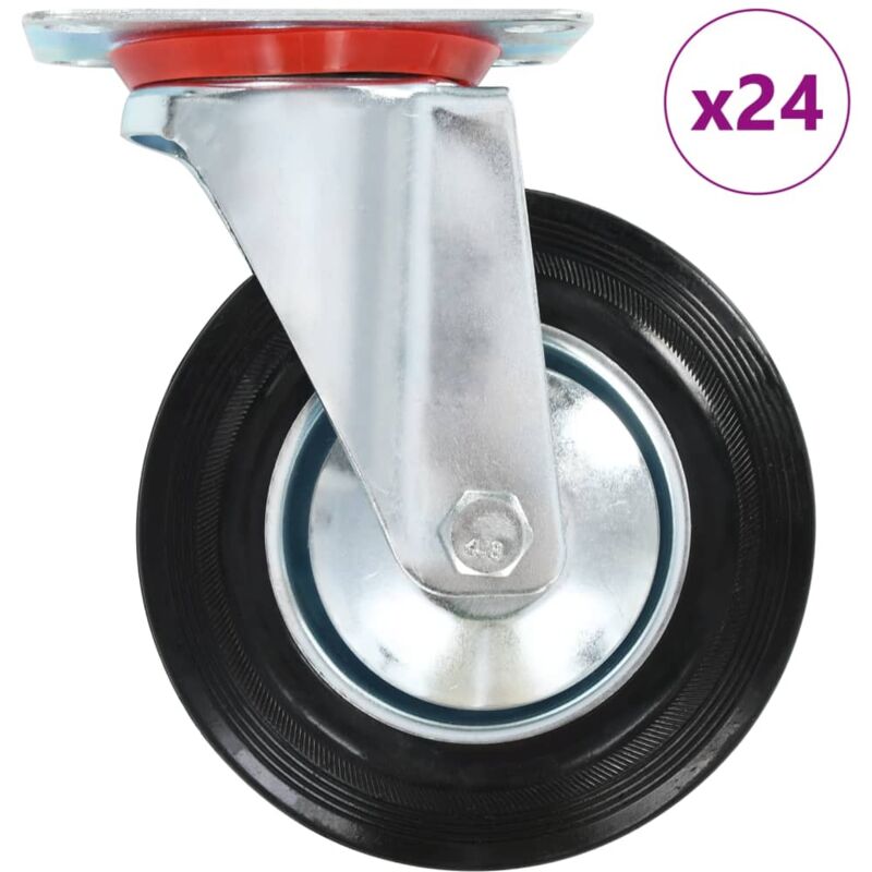 24 pcs Swivel Casters 160 mm Vidaxl