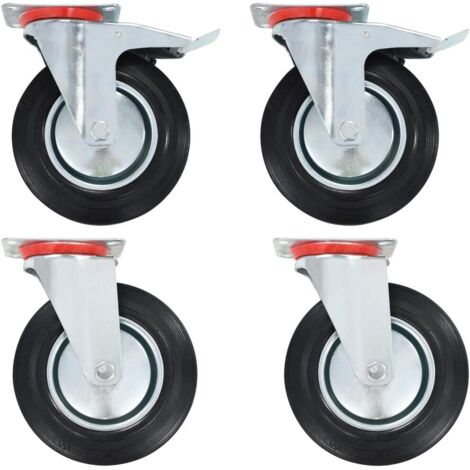 Swivel Casters 4 pcs 200 mm vidaXL