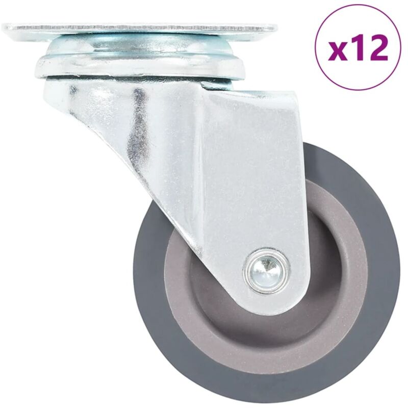 12 Pcs Swivel Casters 50 Mm Vidaxl