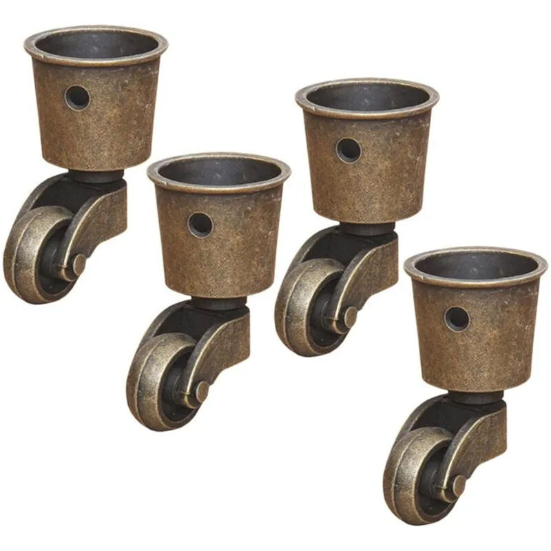 swivel casters in solid brass, high-end furniture caster, load 440 Lbs, for sofa coffee Table Piano, with screw
