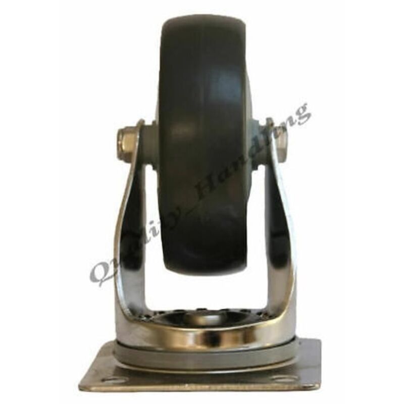 Swivel casters - Stainless steel - 100mm - Non-marking - Pack of 4 - Load capacity 320kg