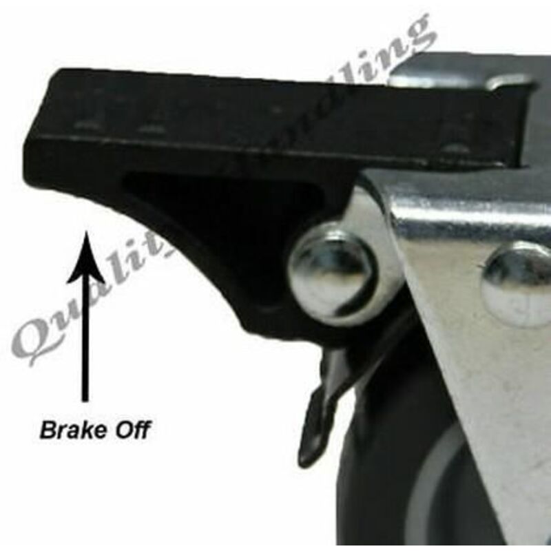 Swivel casters - UNBRANDED - 50mm - Black nylon - Pack of 4 - Capacity 60kg