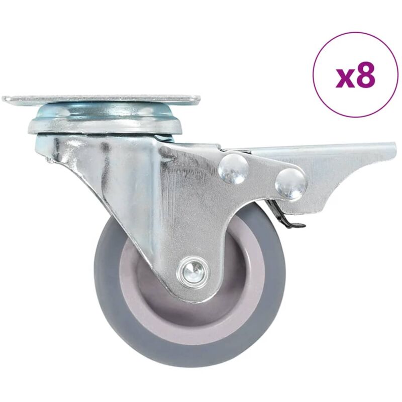 8 Pcs Swivel Casters 50 Mm Vidaxl
