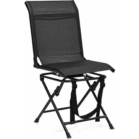 Swivel Hunting Chair Foldable 360° Free Rotation Chair Spin Chair w/ Mesh Back