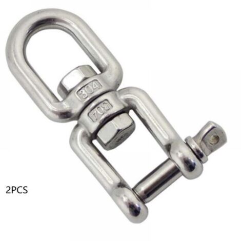 Swivel Shackles Anchor Chains Mooring Swivel Connector in 304 Stainless Steel for Marine Boats - 8mm