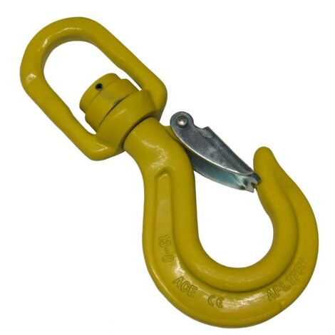 Swivel Sling Hook with Ball Bearing Grade 80 7/8MM 2T (Lifting Chain Component Safety Catch G80)