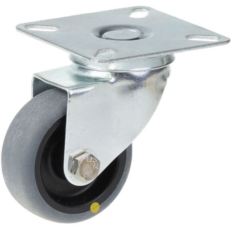 Swivel Wheel - PARNELLS - 50 mm - TPR Rubber - Low Rolling Resistance - Gray