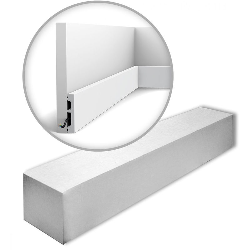 Orac Decor SX157-RAL9003-box AXXENT SQUARE 1 Box 32 pieces Skirtings already painted 64 m