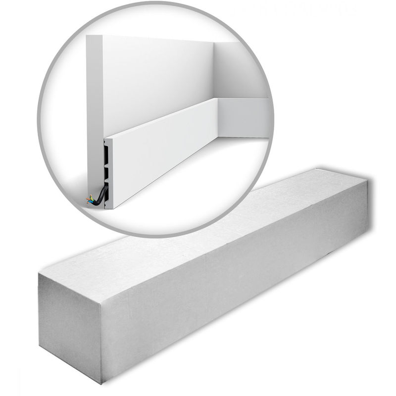 Decor SX163-RAL9003-box axxent square 1 Box 26 pieces Skirtings already painted 52 m - white - Orac