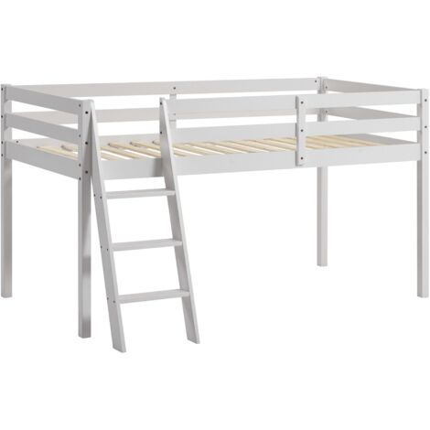 Sydney 3ft Single Solid Pine Wood Bunk Bed, 90 x 190 cm, White