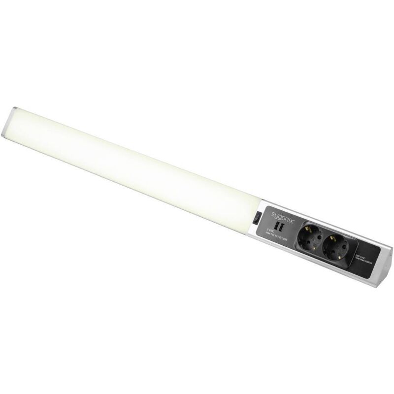Sygonix - clairage led pour meuble led smd 18 w blanc neutre argent, blanc
