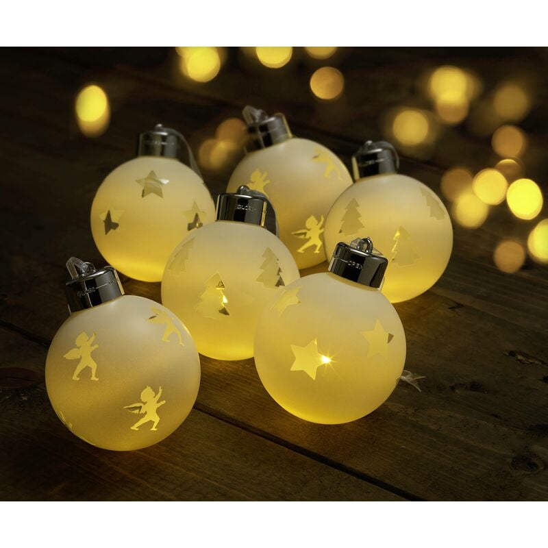 Eclairage pour arbre de Noël pour l'intérieur 1,5 v 1 led smd blanc chaud (ø) 8 cm avec télécommande A883852 - Sygonix