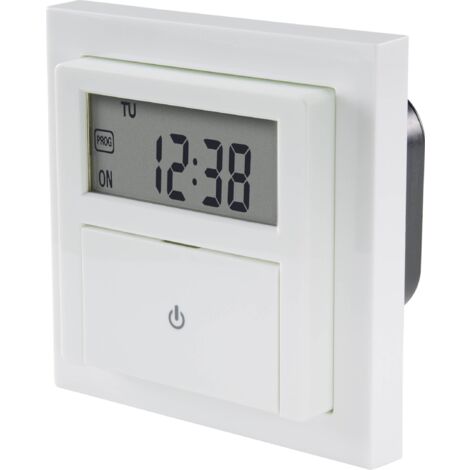 Sygonix – Minuterie numérique 1800 W SY4504968 – Programme hebdomadaire jusqu'à 140 points – Compte à rebours – Montage encastré ou en saillie - A351612