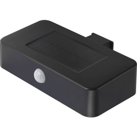 Sygonix Solar-Außenwandleuchte mit Bewegungsmelder SY-4677502 SMD LED 1 W Kaltweiß Schwarz