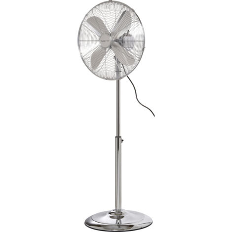Sygonix  Standventilator  50 W (Ø x H) 445 mm x 1300 mm Chrom Schwenkbar, Höhenverstellbar