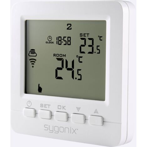 Sygonix SY-4500820 Thermostat sans fil encastré programme hebdomadaire 1 pc(s) A371972