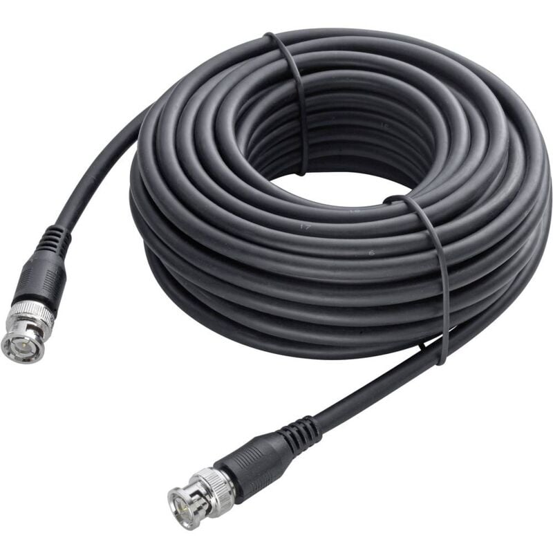 Sygonix - SY-4714554 vidéo Rallonge [1x bnc mâle - 1x bnc mâle] 20.00 m noir
