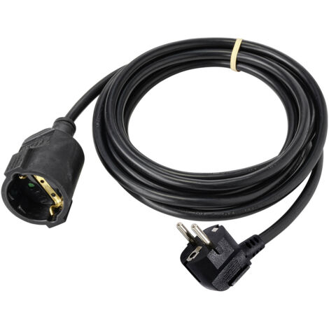Sygonix SY-4872632 Strom Verlängerungskabel  16 A Schwarz 3.00 m H05VV-F 3G 1,5 mm²