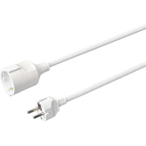 Sygonix SY-4872638 Strom Verlängerungskabel  16 A Weiß 5.00 m H05VV-F 3G 1,5 mm²